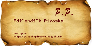 Püspök Piroska névjegykártya
